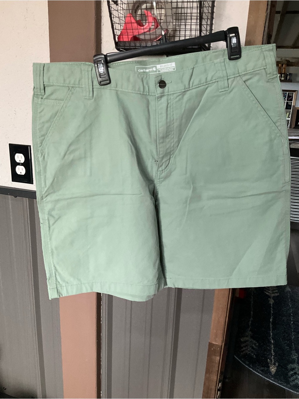 Carhartt Men’s Light Sage Flat Front Work Shorts